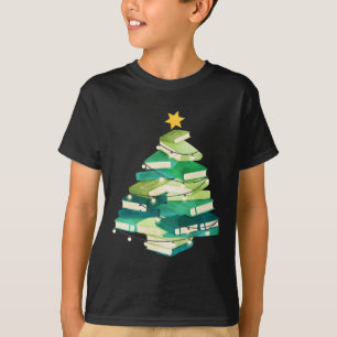 Camiseta Merry Bookmas Boys Pine Tree Fun Leer Lover Ch