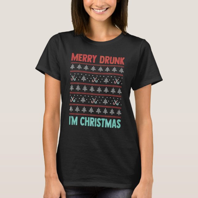 Camiseta Merry Borracho Yo Soy Navidades Sudadizo (Anverso)