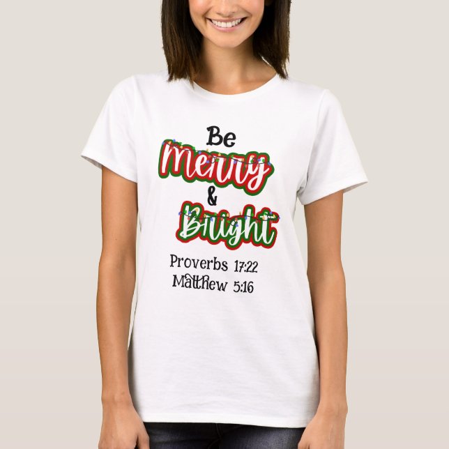 Camiseta Merry & Bright (Anverso)