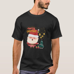 Camiseta Merry Bright Santa Claus Navidades de Navidad Merr