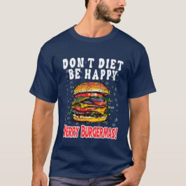 Camiseta Merry BurgMass - Navidades divertidos Hamburger