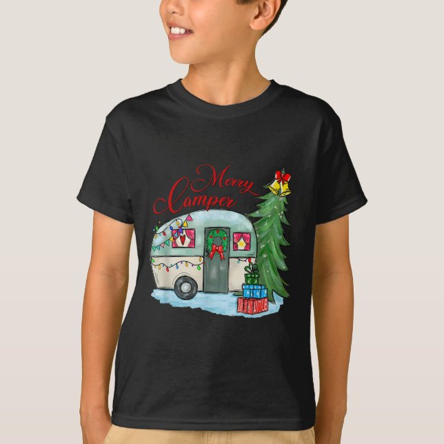 Camiseta Merry Camper Christmas Santa Camper Camng Truck Xm (Anverso)