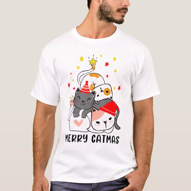 CAMISETA MERRY CATMAS (Anverso)