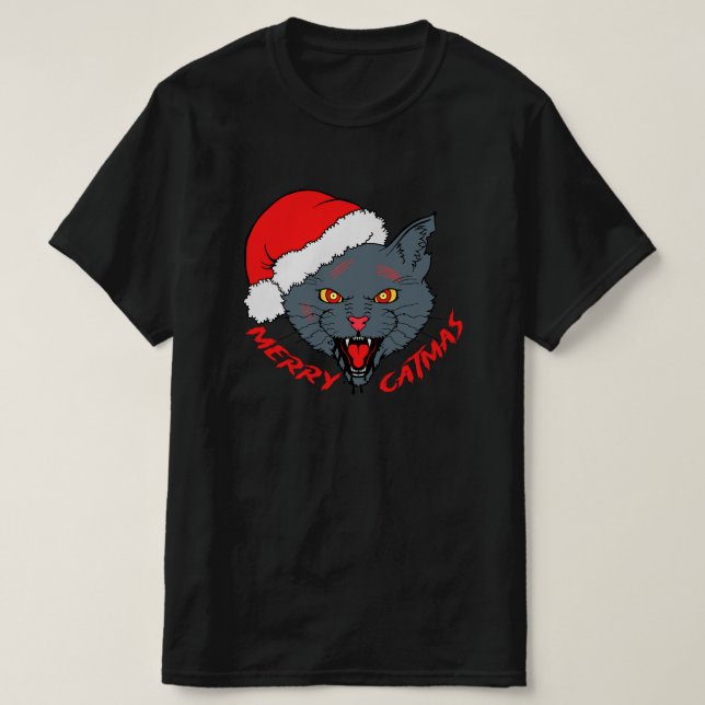 Camiseta Merry Catmas (Diseño del anverso)
