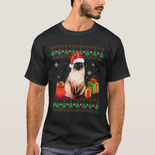 Camiseta Merry Catmas Cat Ugly Navidades Siamese Cat Mom Da