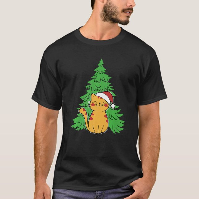 Camiseta Merry Catmas Christmas Family Matching Santa Kitte (Anverso)