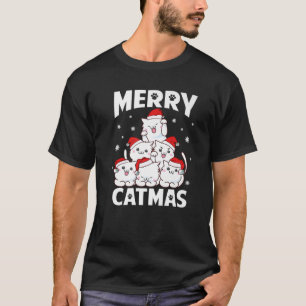 Camiseta Merry Catmas Funny Pun Navidades Cat Lover Matchin