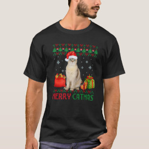 Camiseta Merry Catmas Gato Feo Navidades Burmilla Mamá Papá