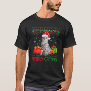 Camiseta Merry Catmas Gato Feo Navidades Egipcio Mau Mom D