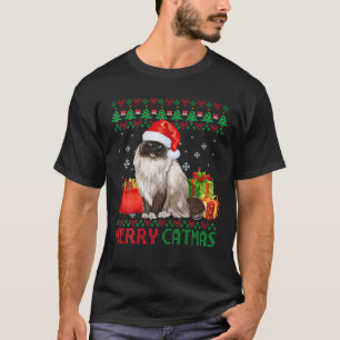 Camiseta Merry Catmas Gato Feo Navidades Ragdoll Cat Mom Da