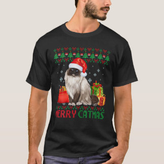 Camiseta Merry Catmas Gato Feo Navidades Ragdoll Cat Mom Da