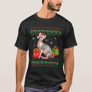Camiseta Merry Catmas Gato Navidades feos Sphynx Mamá Papá
