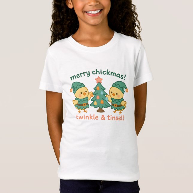 Camiseta Merry Chickmass Kids Chicken Shirt |Cute Christmas (Anverso)