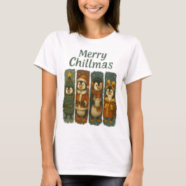 Camiseta Merry Chillmas Cute Penguins