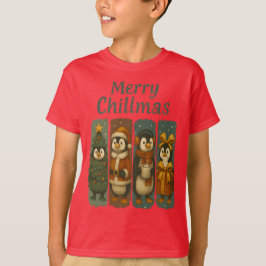 Camiseta Merry Chillmas Cute Penguins