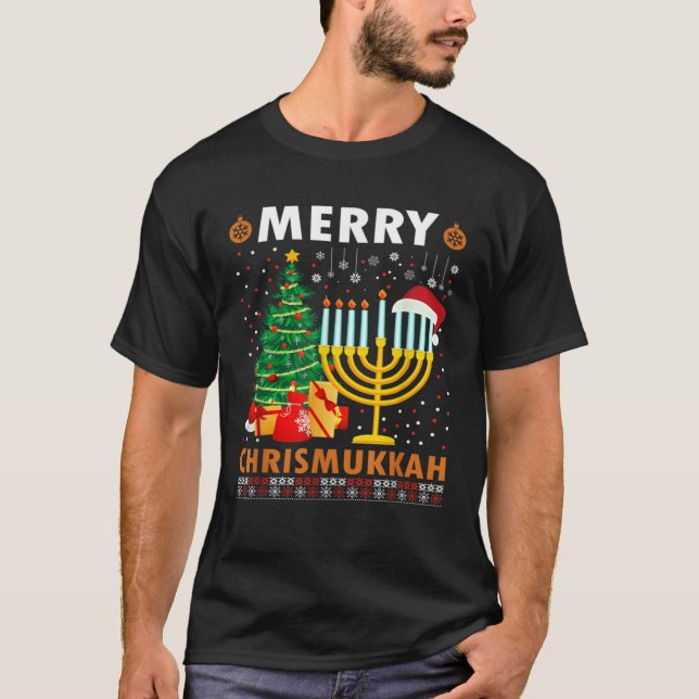 Camiseta Merry Chrismukkah 2021 Happy Hanukkah Christmas Sa (Anverso)