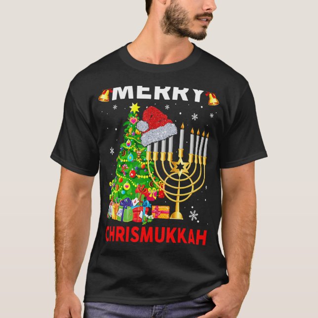 Camiseta Merry Chrismukkah 2022 Happy Hanukkah Christmas Sa (Anverso)