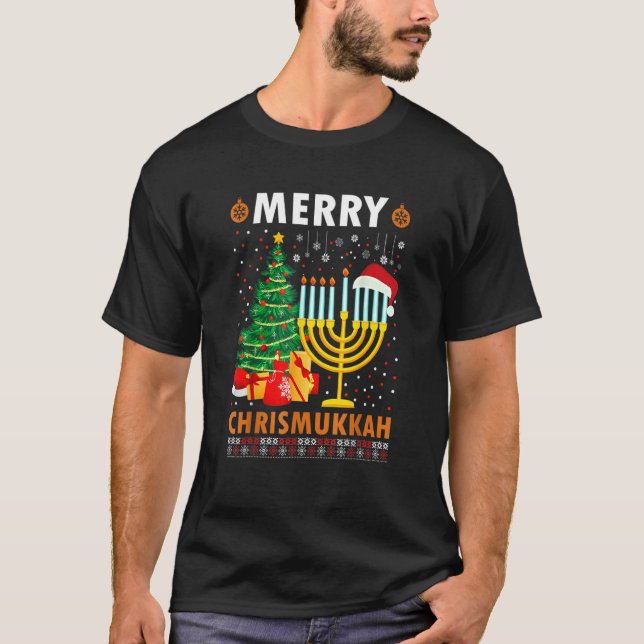 Camiseta Merry Chrismukkah 2022 Happy Hanukkah Christmas Sa (Anverso)