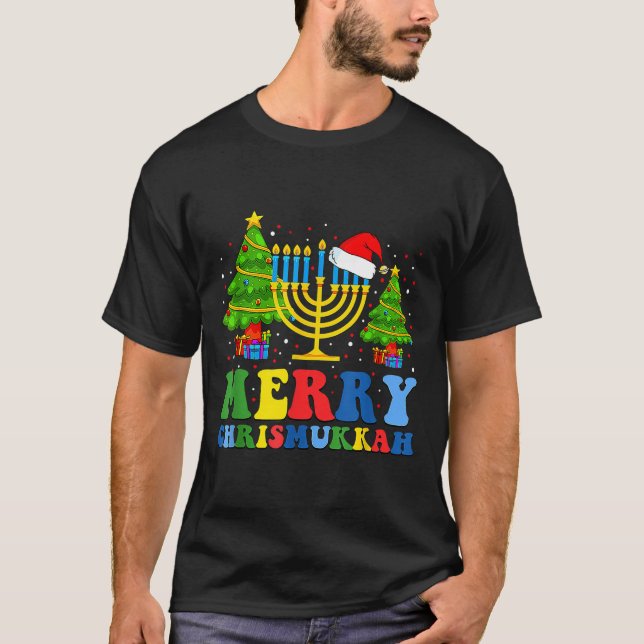 Camiseta Merry Chrismukkah 2024 Happy Hanukkah Christmas Sa (Anverso)