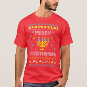 Camiseta Merry Chrismukkah Feliz Hanukkah Navidades Santa H