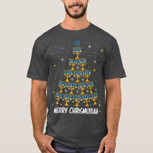 Camiseta Merry Chrismukkah Menorah Christmas Tree Hanukkah
