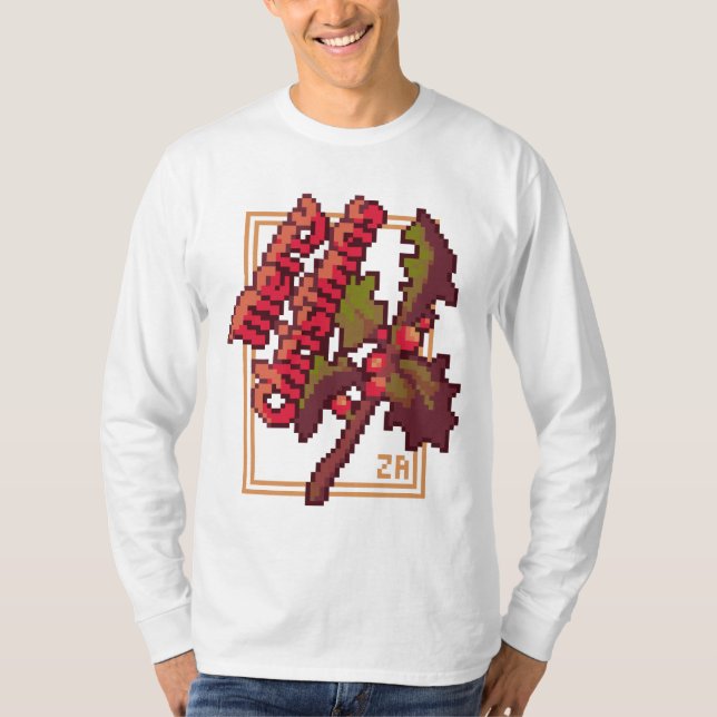 Camiseta Merry Chrisrmas Holidays Pixel Art T-Shirt (Anverso)