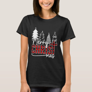 Camiseta Merry Christ Mas Christian Jesus Navidades Pjs Xma