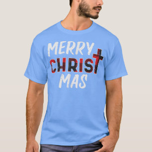 Camiseta Merry Christ Mas Christian Jesus Navidades PJs Xma