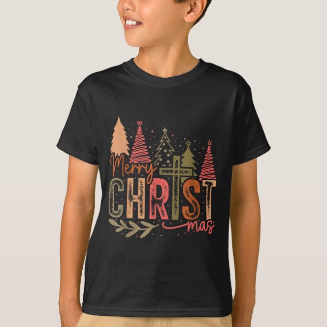 Camiseta Merry Christ Mas Christmas Christian Faith Jesus C (Anverso)