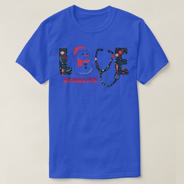 Camiseta Merry Christm, asistente de Enfermería certificada (Diseño del anverso)