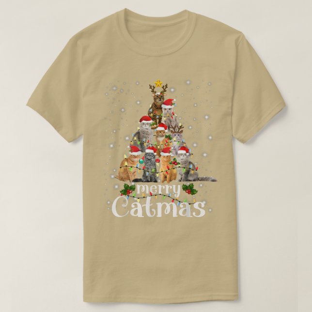 Camiseta Merry Christmas 2022 Funny Cats With Santa Hat Mer (Diseño del anverso)
