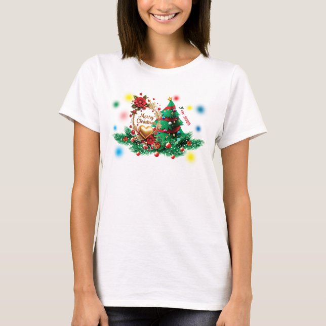 Camiseta Merry Christmas 2025 Women Shirt (Anverso)