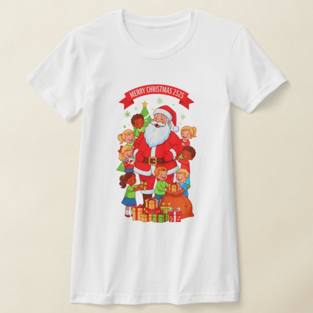 CAMISETA MERRY CHRISTMAS 2525 WOMENS BELLA+CANVAS SLIM FIT (Distribución)