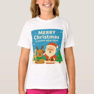 Camiseta Merry Christmas and Happy New Year - Santa