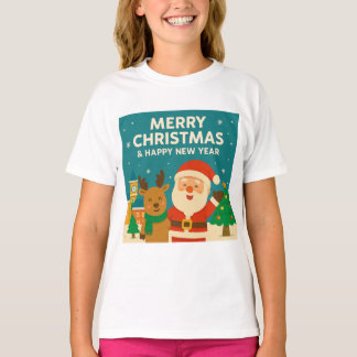 Camiseta Merry Christmas and Happy New Year - Santa