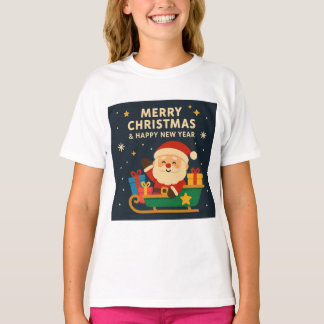 Camiseta Merry Christmas and Happy New Year - Santa