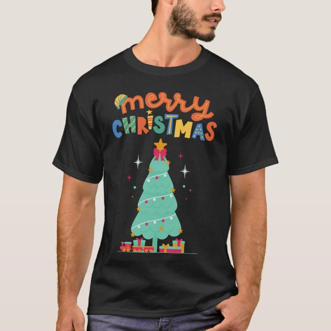 Camiseta MERRY CHRISTMAS - Árbol de Navidad (Anverso)