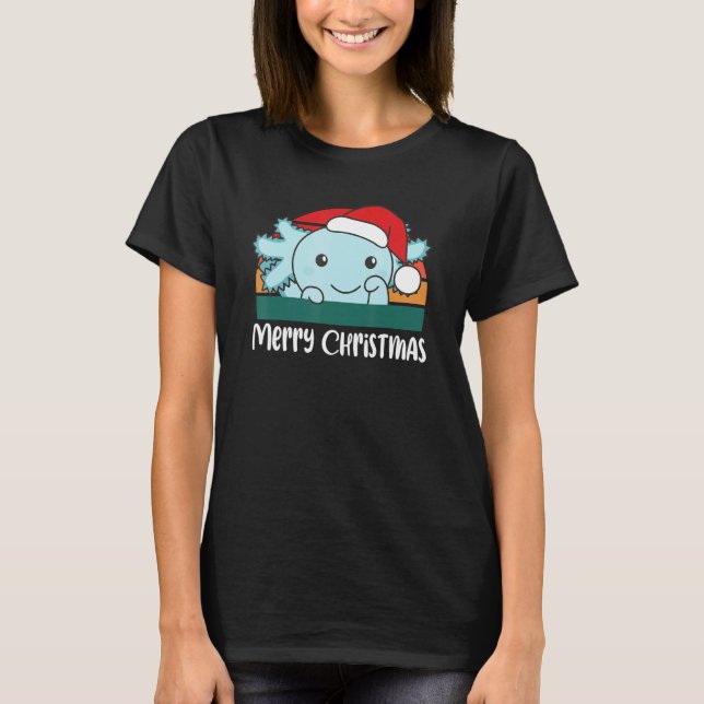 Camiseta Merry Christmas   Axolotl Christmas (Anverso)
