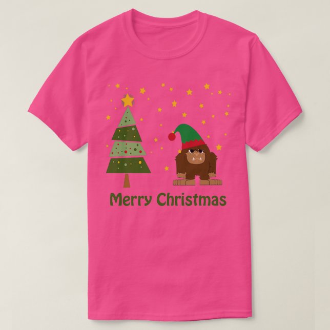 Camiseta Merry Christmas Bigfoot (Diseño del anverso)