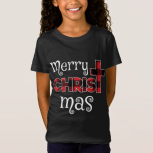 Camiseta Merry Christmas Buffalo Plaid