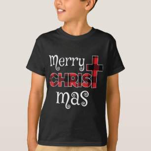 Camiseta Merry Christmas Buffalo Plaid