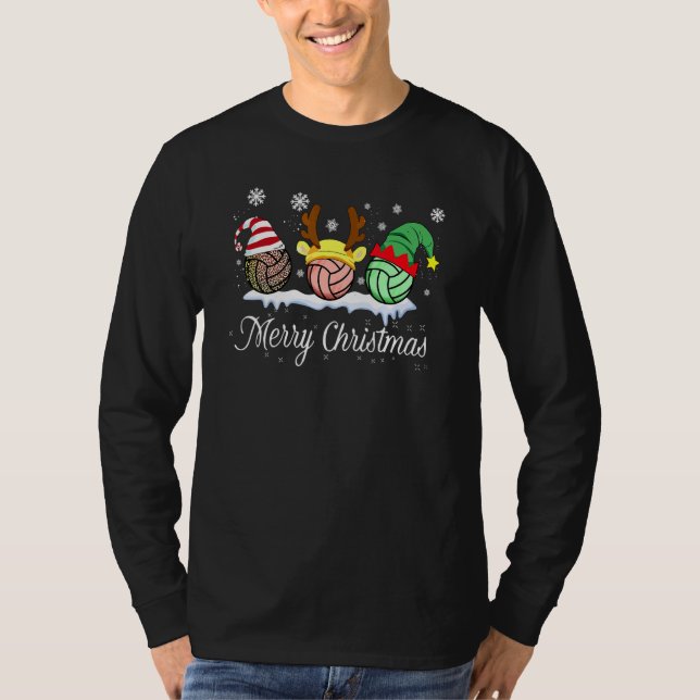 Camiseta Merry Christmas Buffalo Plaid Leopard Volleyball   (Anverso)