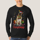 Camiseta Merry Christmas Bullmastiff Santa Hat Tree Luces<br><div class="desc">Feliz Navidad Bullmastiff Santa Hat Tree Encendido Pj Xmas</div>