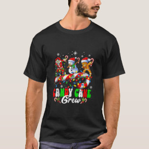 Camiseta Merry Christmas Candy Cane Crew Dabbing Santa Hat