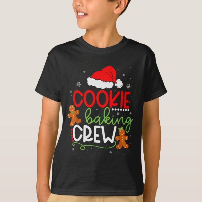 Camiseta Merry Christmas Cookie Baking Crew Ginger Santa Pa (Anverso)