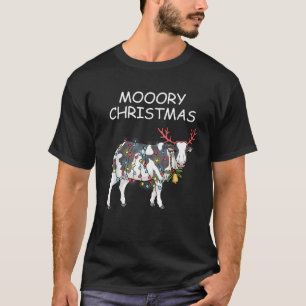 Camiseta Merry Christmas Cow Moory enciende a Cow Moo