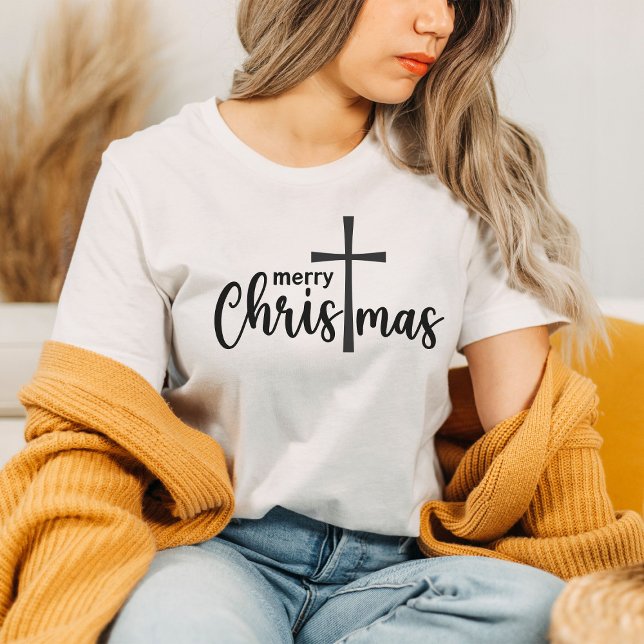 Camiseta Merry Christmas Cross Faith Shirt (Subido por el creador)