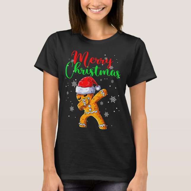 Camiseta Merry Christmas Dab Gingerbread Xmas Christmas Coo (Anverso)