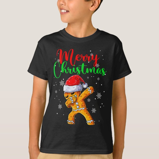 Camiseta Merry Christmas Dab Gingerbread Xmas Christmas Coo (Anverso)