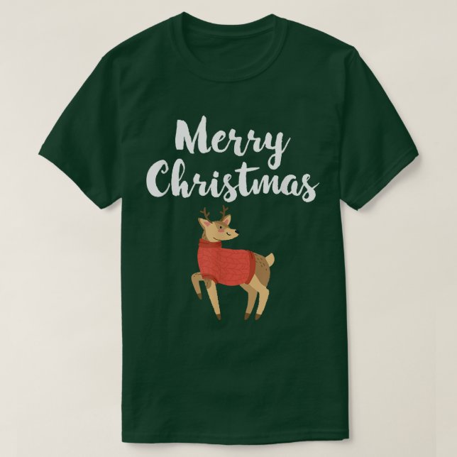 Camiseta Merry Christmas Deer  (Diseño del anverso)